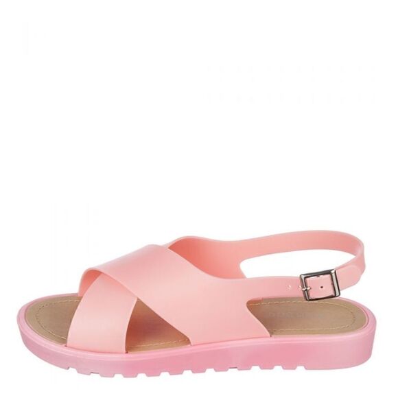Jelly Criss Cross Summer Beach Sandals Pink size 7 - Picture 3 of 5